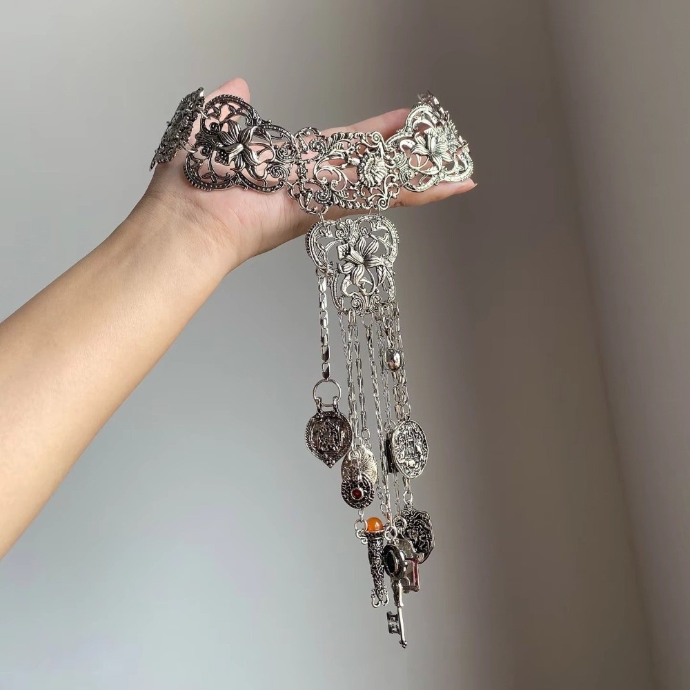 Y2K Ethnic Fashion - Kalung Bohemian Retro Panjang Gaya Etnik