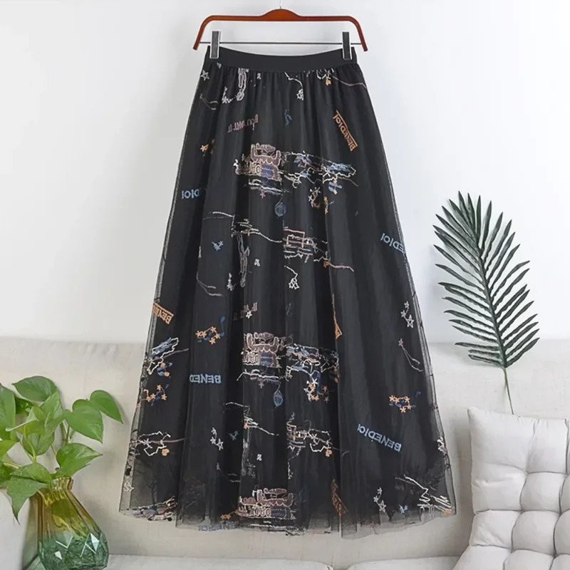 Y2K Ethnic Fashion - Pakaian CyWoman Rok Panjang Vintage Pakaian