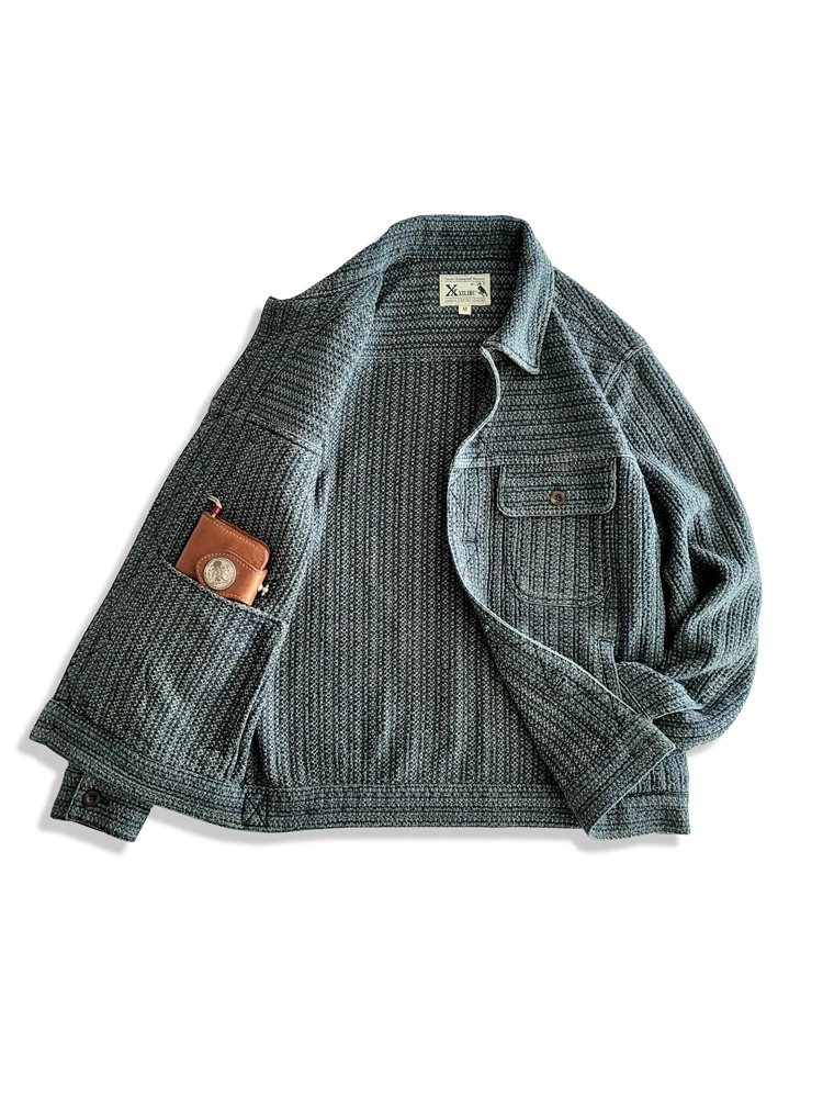 Haori Japanese Jacket - Pakaian Amekaji Pria Jaket Kasual Denim