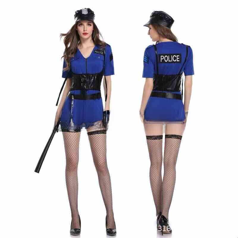 Ethnic Wear Fashion Brand - Kostum Panggung Wanita Polisi Halloween, Riasan