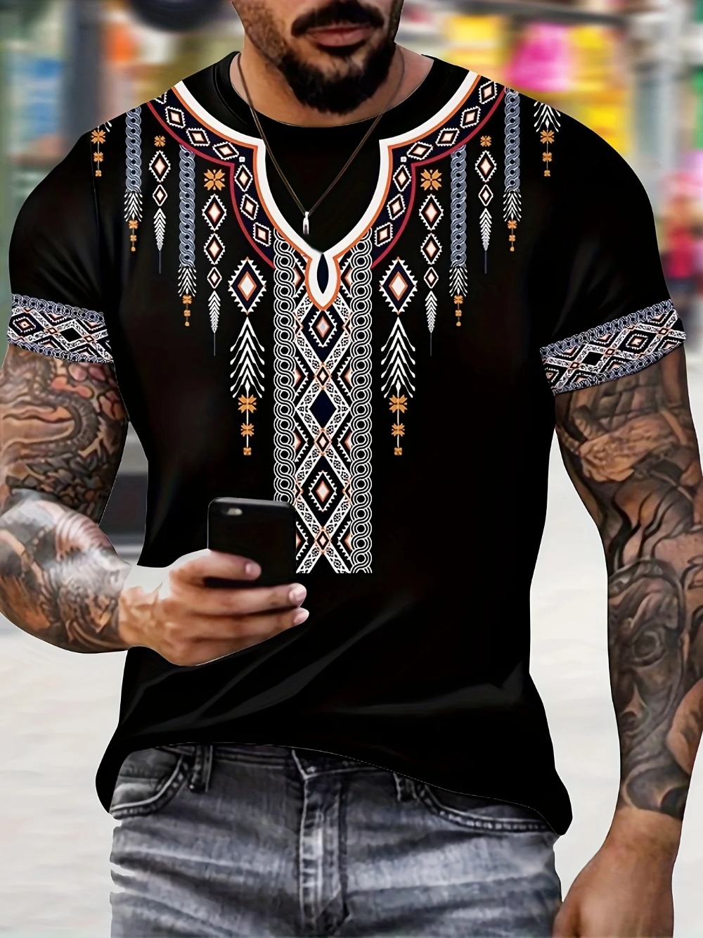Y2K Ethnic Fashion - Kaus Pria Breatha Cepat Kering Olahraga