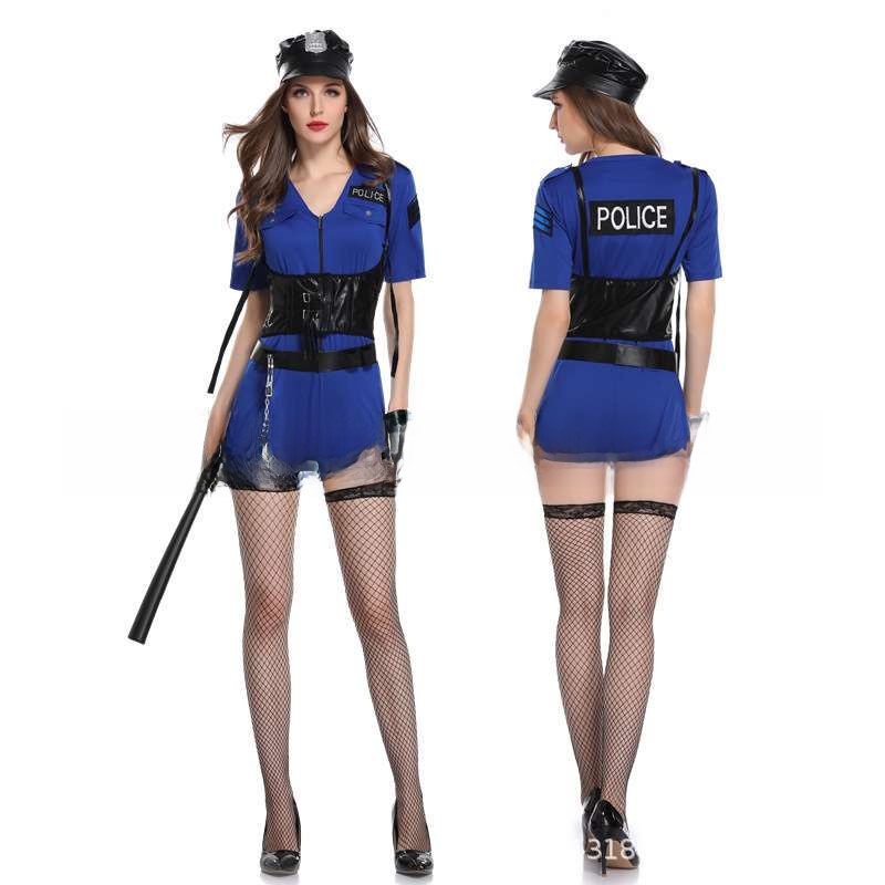 Ethnic Wear Fashion Brand - Kostum Panggung Wanita Polisi Halloween dengan