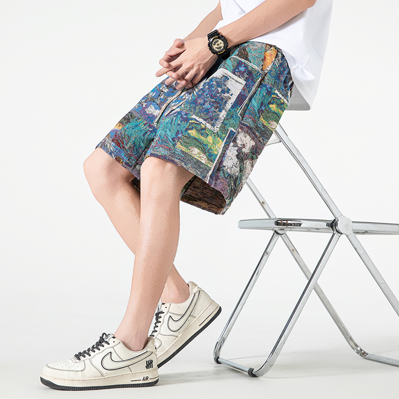 Ethnic Wear Fashion Brand - Celana pantai gaya etnik motif macan