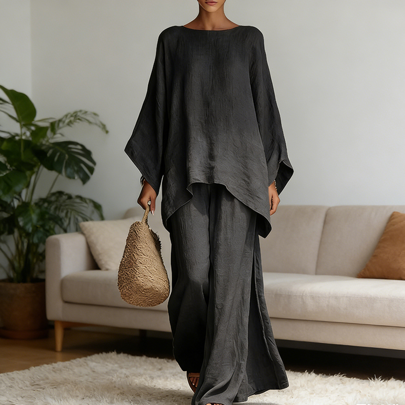 Ethnic Fashion Collection - Setelan 2 potong Celana Panjang Linen