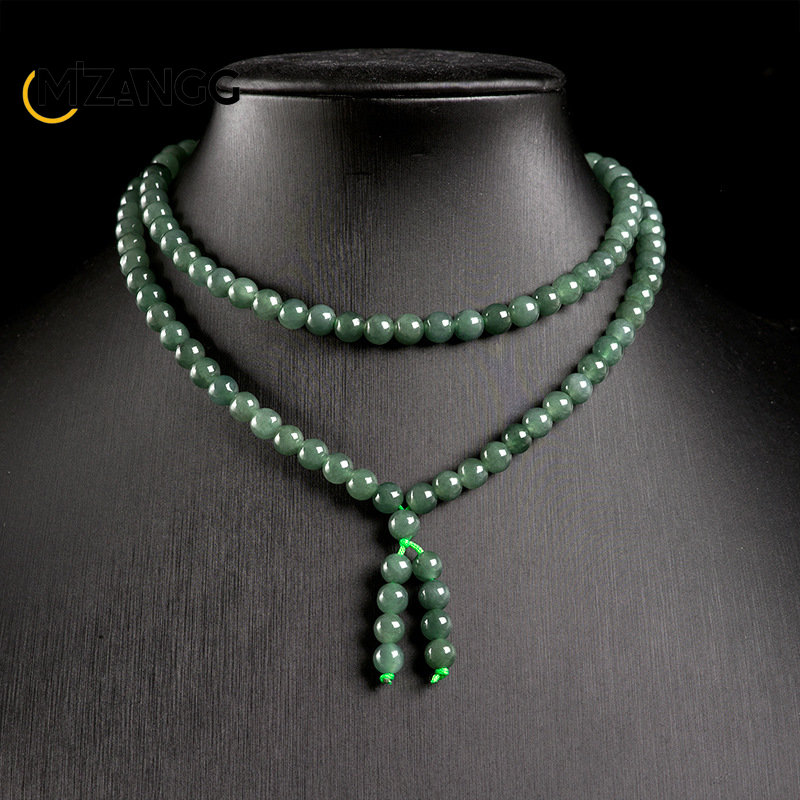 Kalung batu giok Natural Myanm - Ethnic Fashion For Ladies ulasan dan harga
