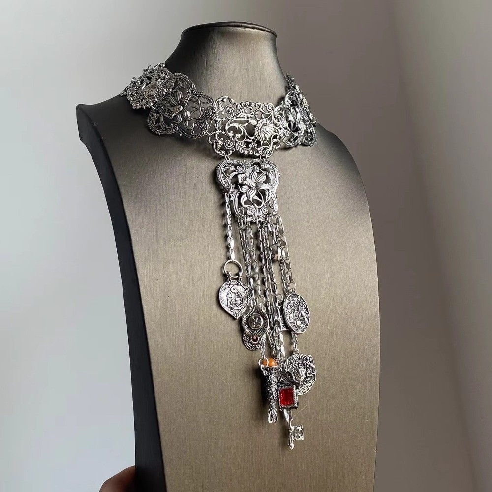 Kalung Bohemian Retro Panjang  - Y2K Ethnic Fashion ulasan dan harga