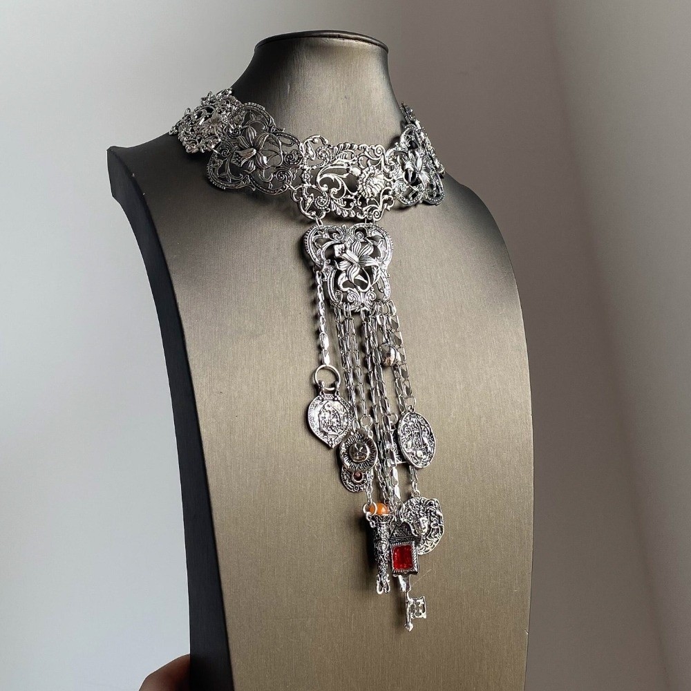 Kalung Bohemian Retro Panjang  - Y2K Ethnic Fashion ulasan dan harga