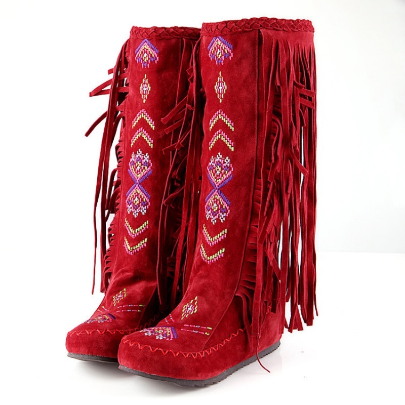 Sepatu Bot Rumbai Bordir Buata - Ethnic Fashion In ulasan dan harga