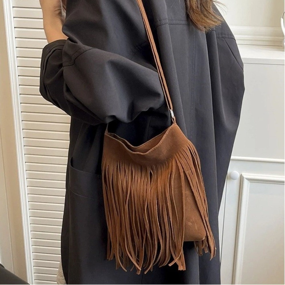 Tas Selempang Suede Berumbai G - Ethnic Fashion Collection ulasan dan harga