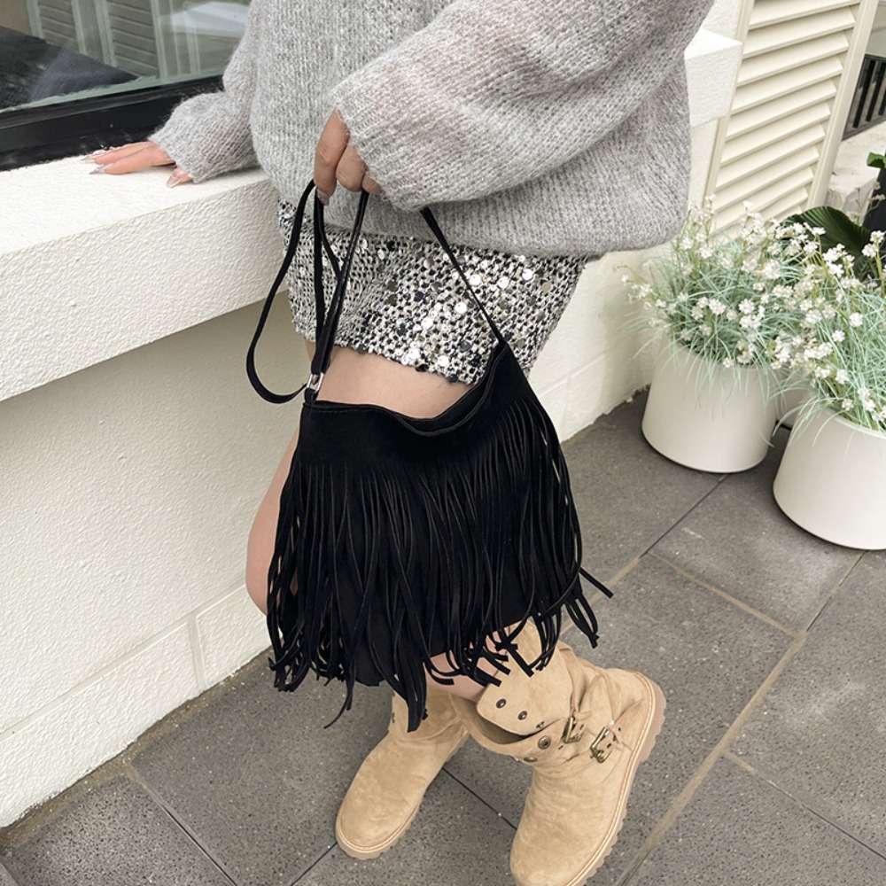 Tas Selempang Suede Berumbai G - Ethnic Fashion Collection ulasan dan harga