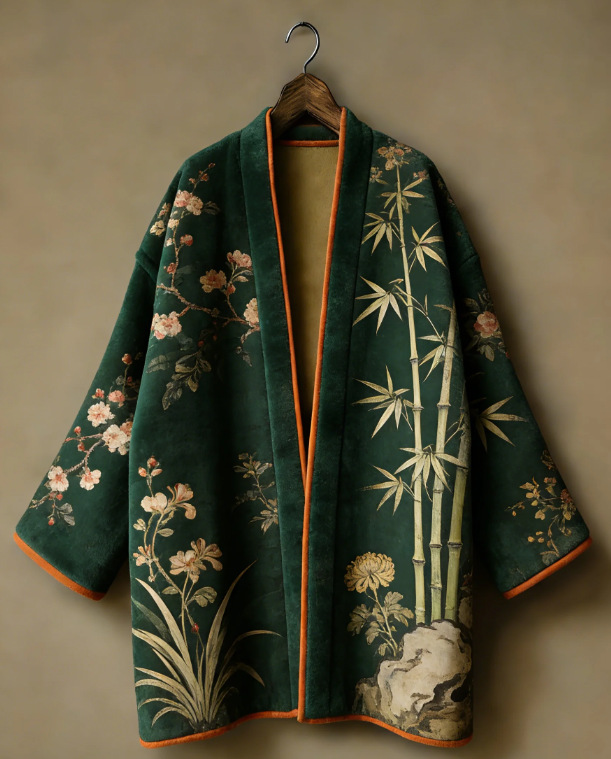 Kardigan Kimono Jepang Flanel  - Haori Japanese Jacket ulasan dan harga