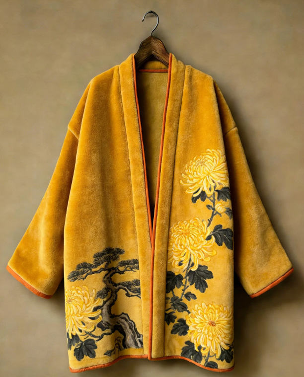 Kardigan Kimono Jepang Flanel  - Haori Japanese Jacket ulasan dan harga
