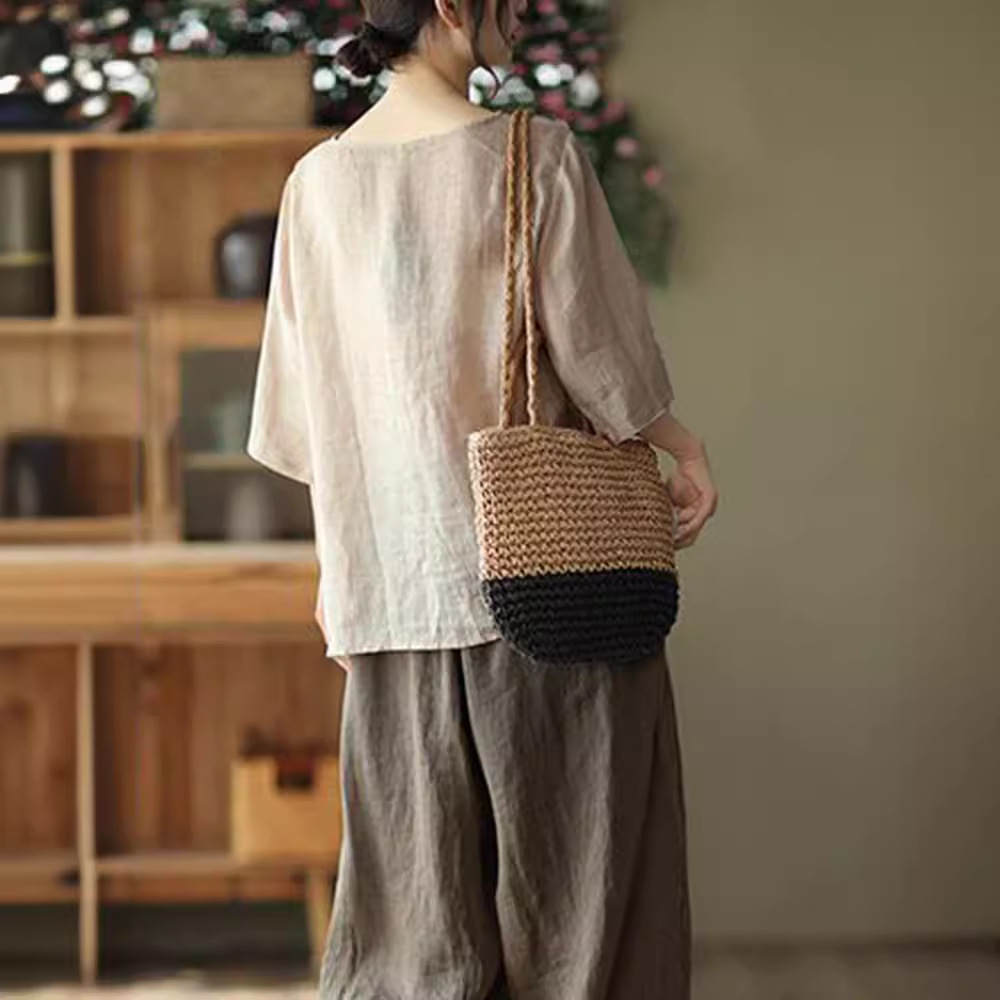 Blus Retro Musim Panas Wanita  - Ethnic Fashion For Ladies ulasan dan harga