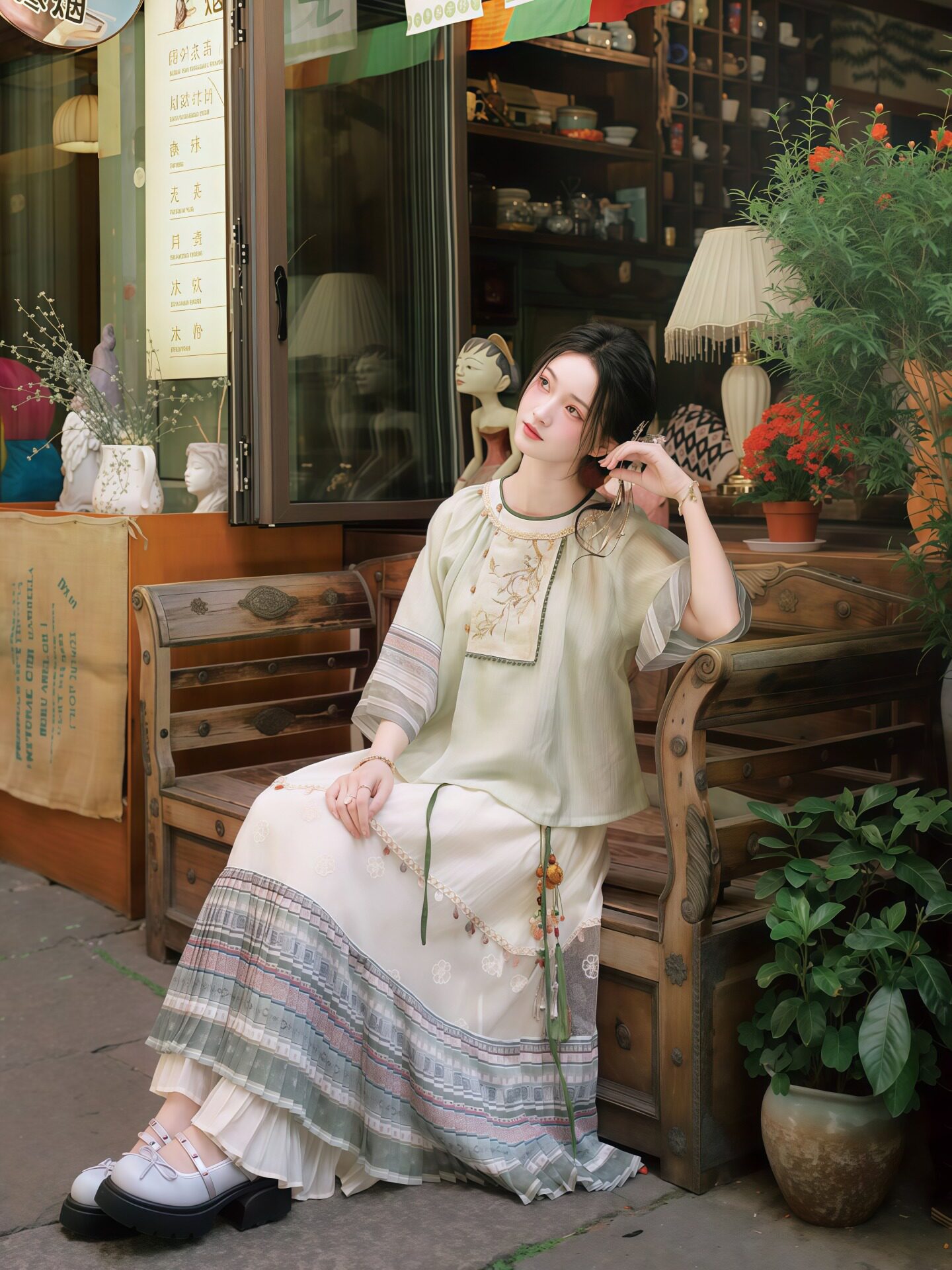 Pakaian Gaya Etnis Tiongkok, B - Ethnic Outfit ulasan dan harga
