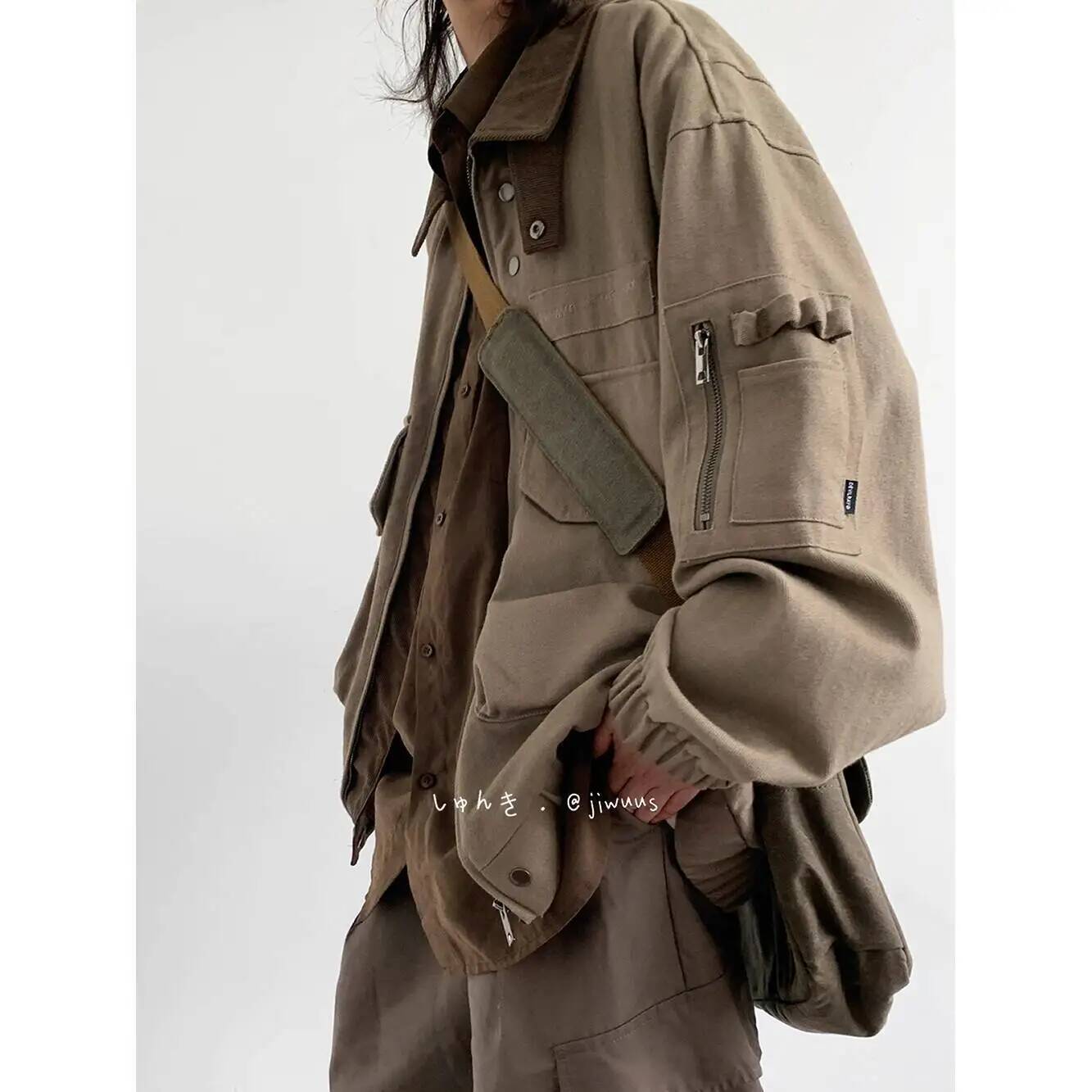 Jaket Pria Jaket Kargo Longgar - Haori Japanese Jacket ulasan dan harga