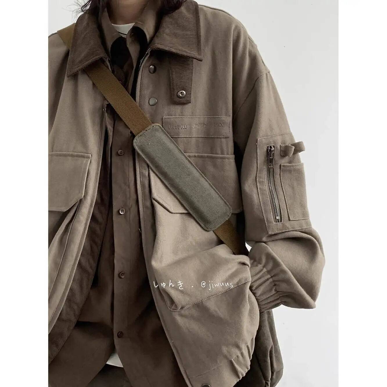 Jaket Pria Jaket Kargo Longgar - Haori Japanese Jacket ulasan dan harga