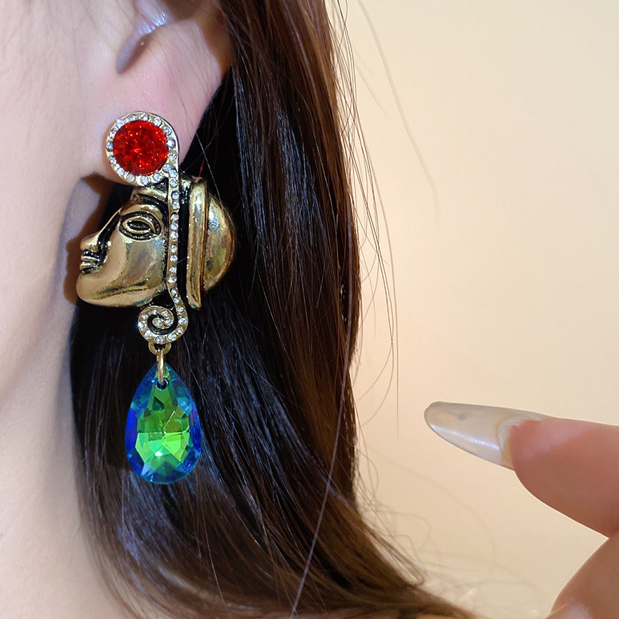 Anting Gantung Patung Wajah Tr - Y2K Ethnic Fashion ulasan dan harga