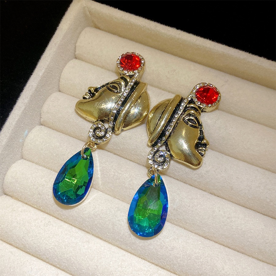 Anting Gantung Patung Wajah Tr - Y2K Ethnic Fashion ulasan dan harga