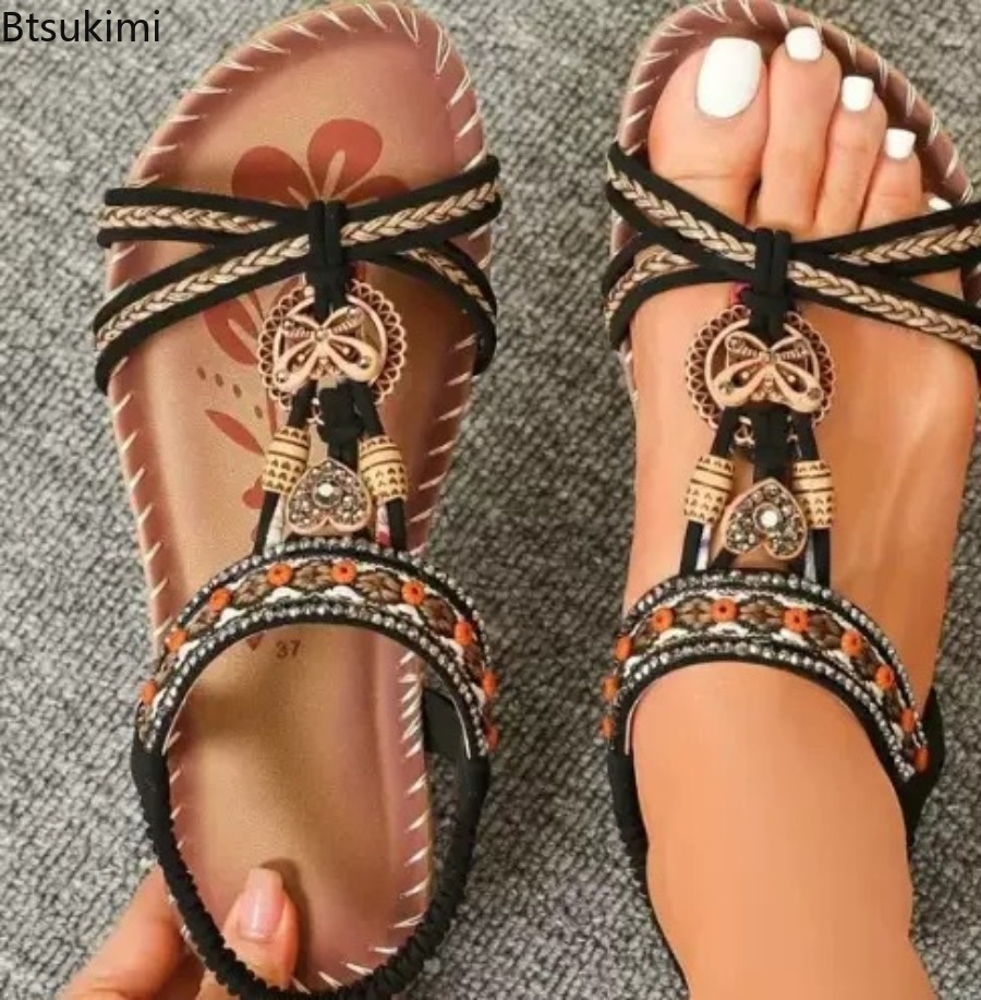 Sandal Bohemian Wanita Sepatu  - Ethnic Fashion For Ladies ulasan dan harga