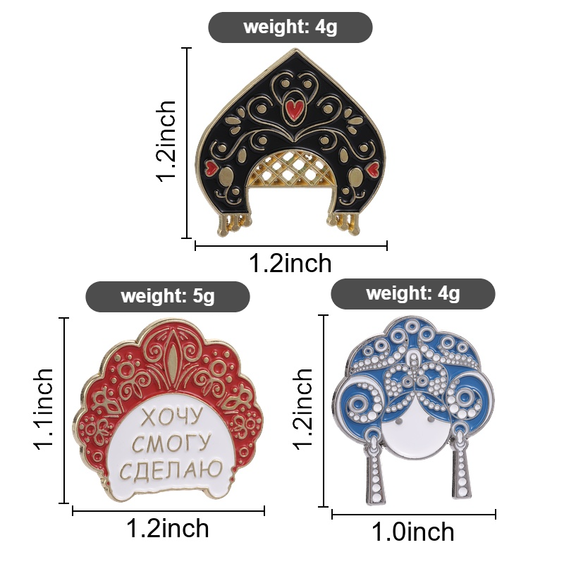 Pin Enamel Kokoshnik Rusia Bro - Ethnic Fashion Quotes ulasan dan harga