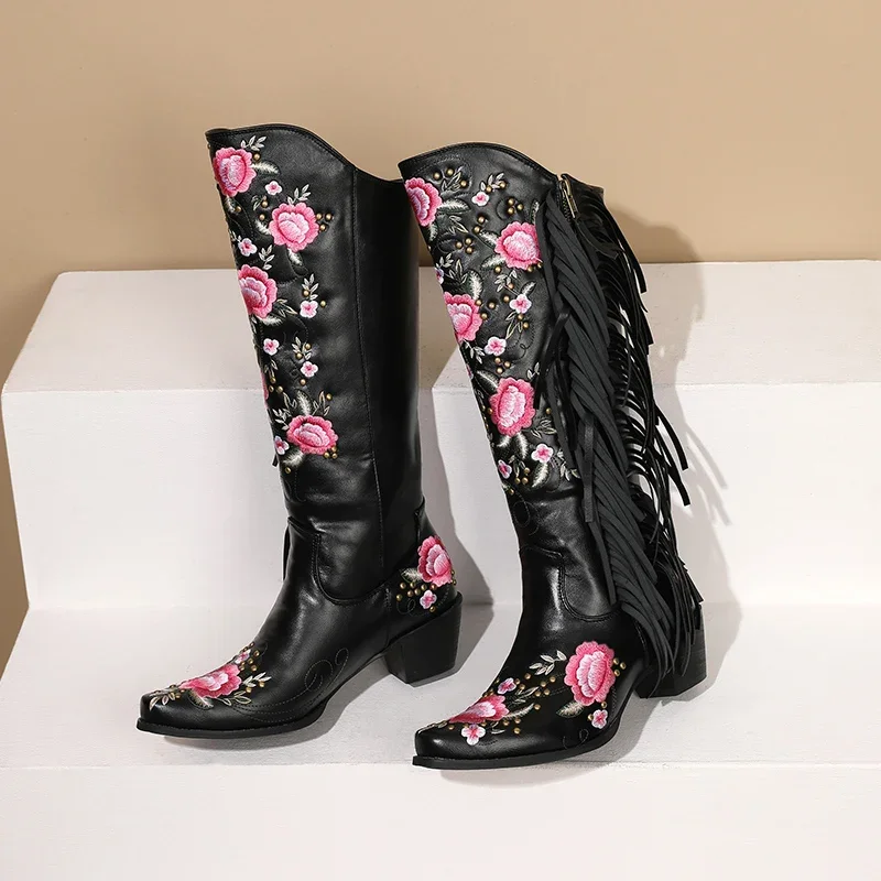 Sepatu Bot Setinggi Lutut Bara - Ethnic Fashion In ulasan dan harga