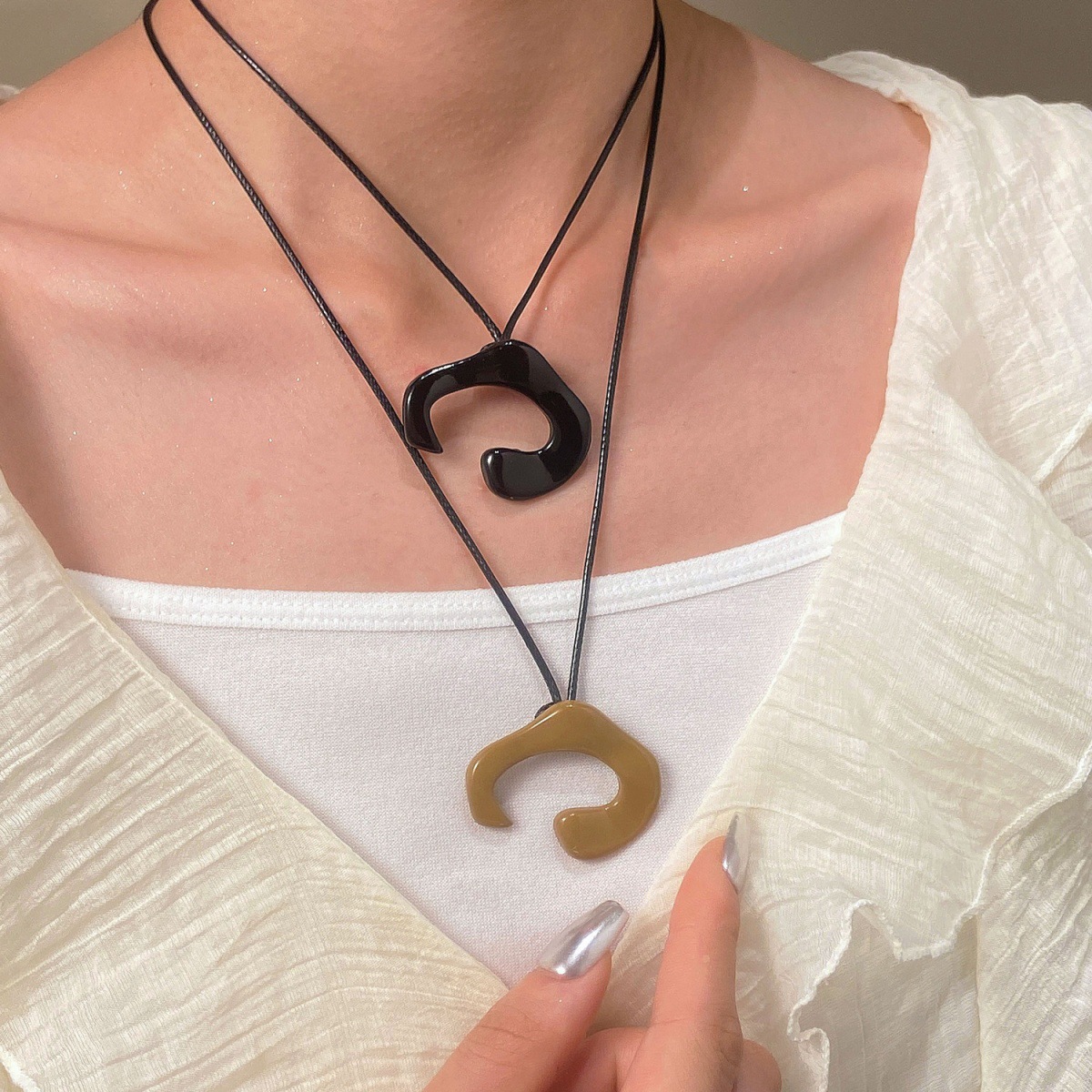 Kalung Vintage Gaya Etnik Geom - Y2K Ethnic Fashion ulasan dan harga