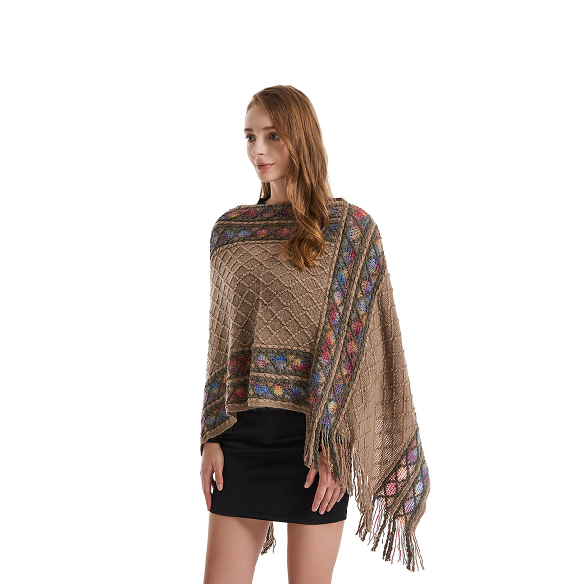 Ponco rajut wanita, syal Vinta - Ethnic Fashion For Ladies ulasan dan harga