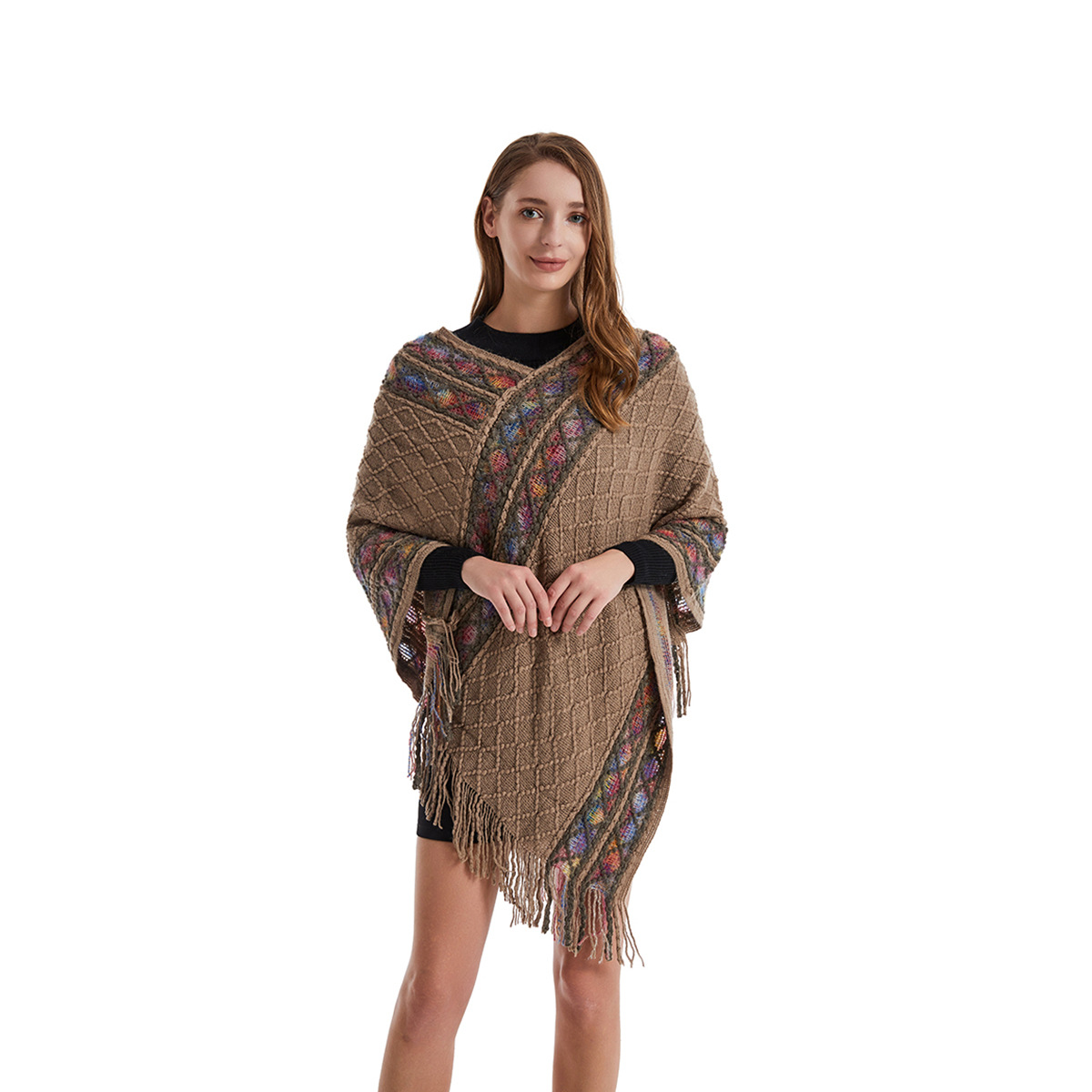 Ponco rajut wanita, syal Vinta - Ethnic Fashion For Ladies ulasan dan harga