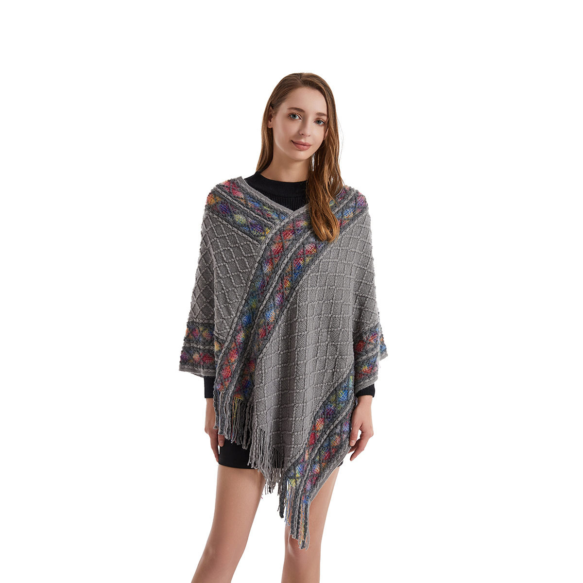 Ponco rajut wanita, syal Vinta - Ethnic Fashion For Ladies ulasan dan harga